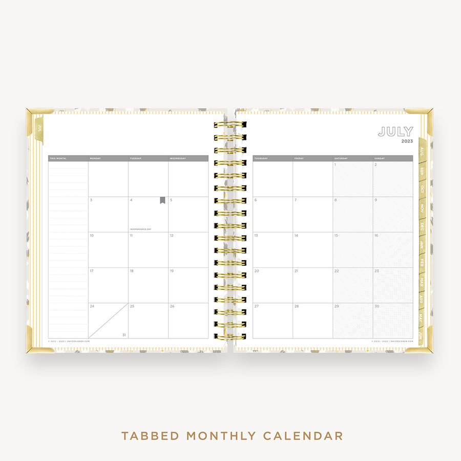 Day Designer's 2023-24 Daily Planner Chic with monthly calendar planning page.