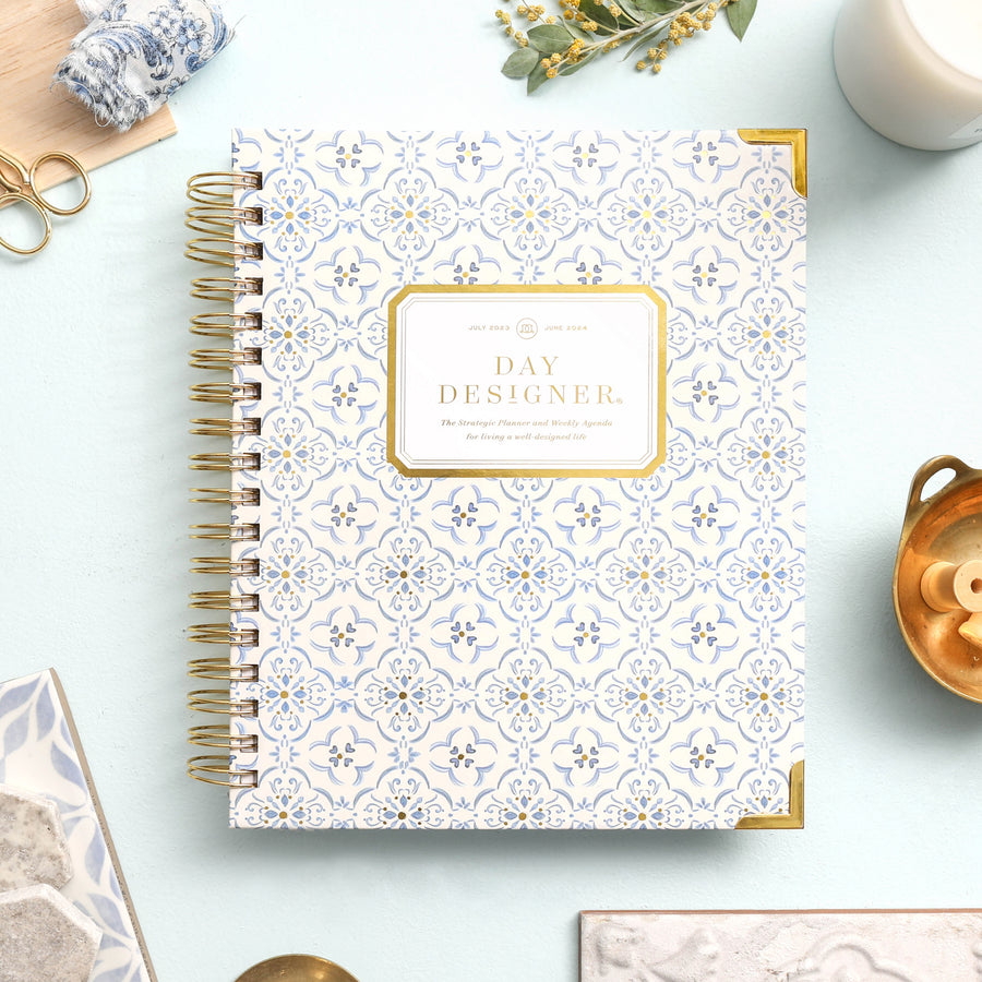 Day Designer 2023-24 Daily Planner Casa Bella with beautiful cover agenda book.