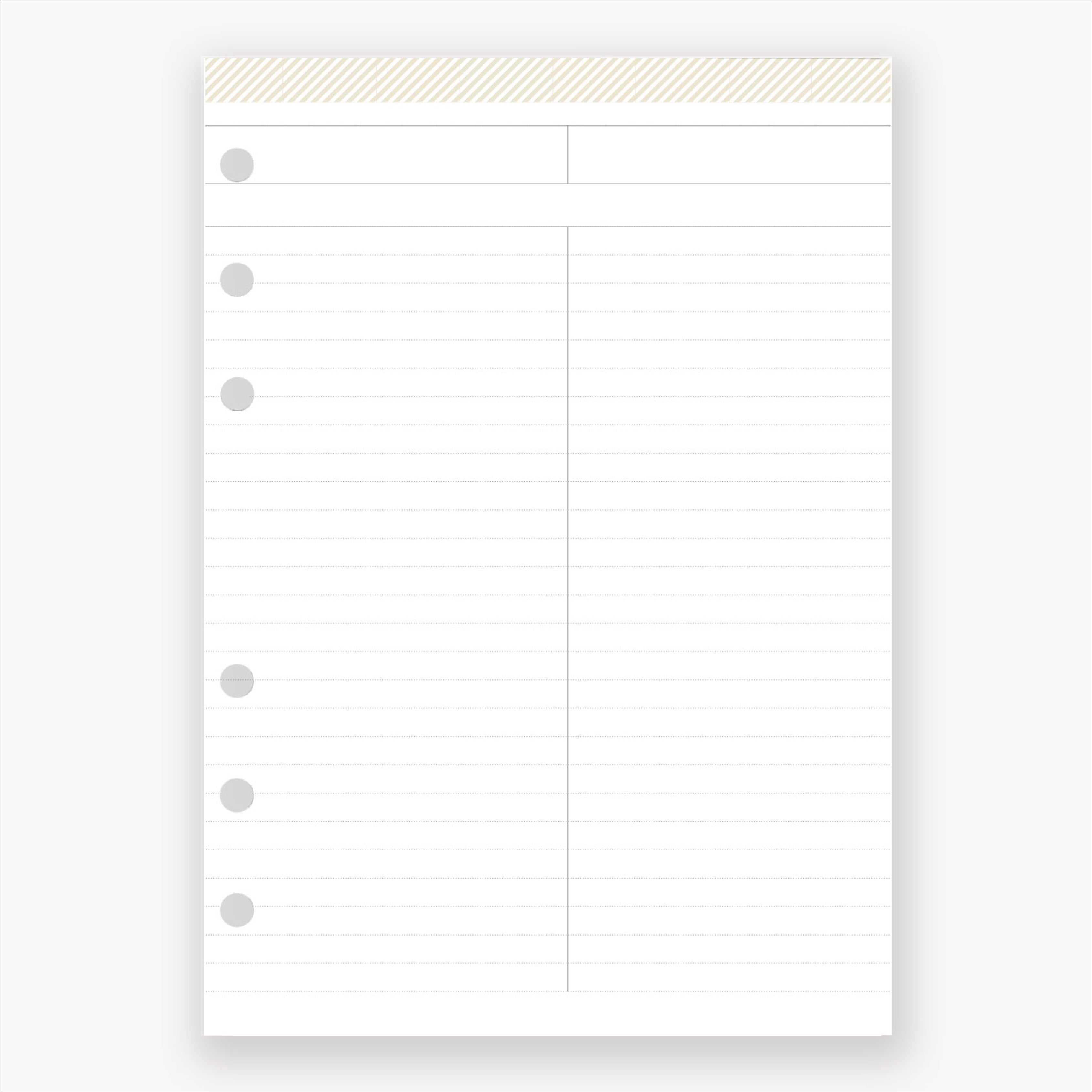  CityGirl Planners A5 Notes Planner Insert Refill, Fits