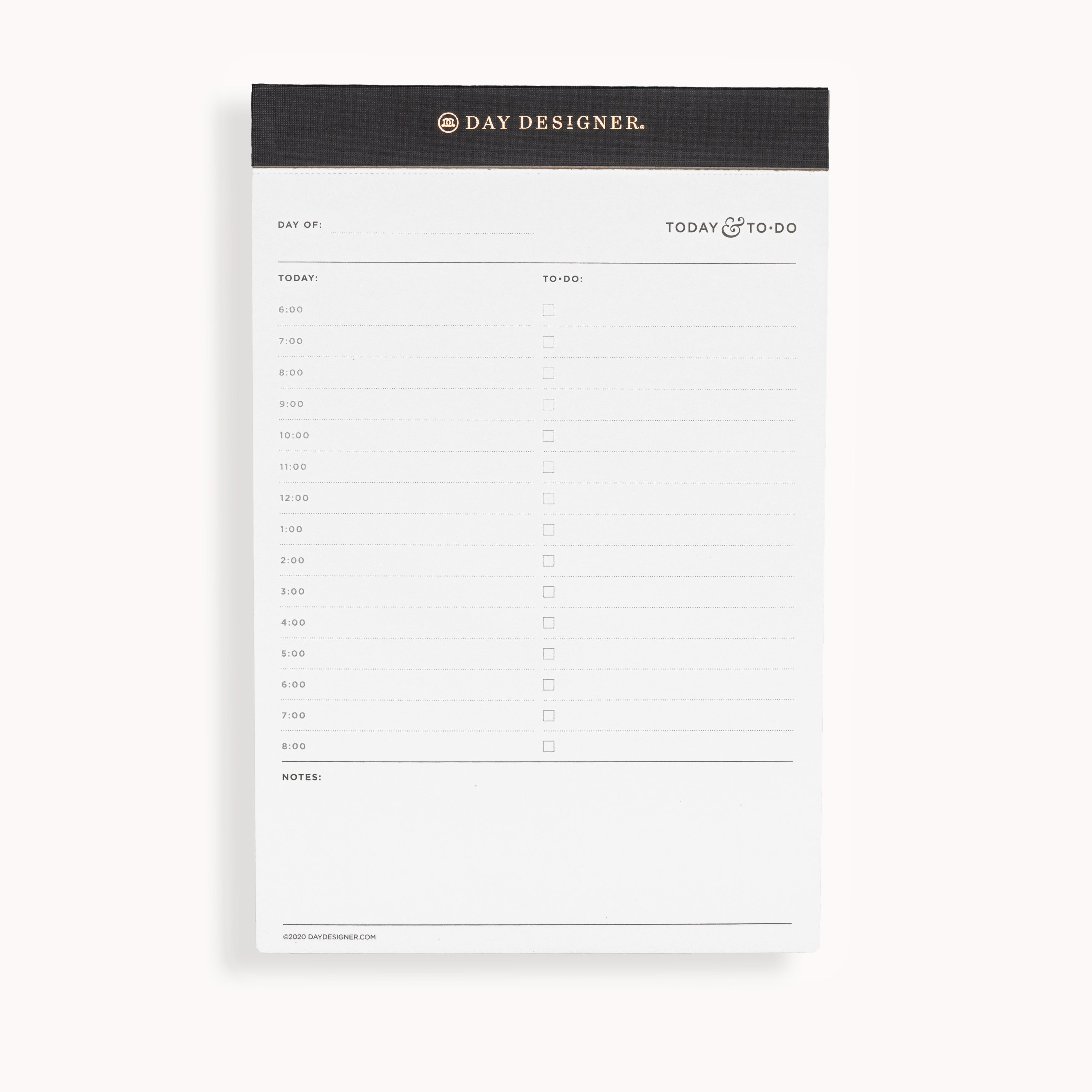 Daily Project Planner Pad: Charcoal